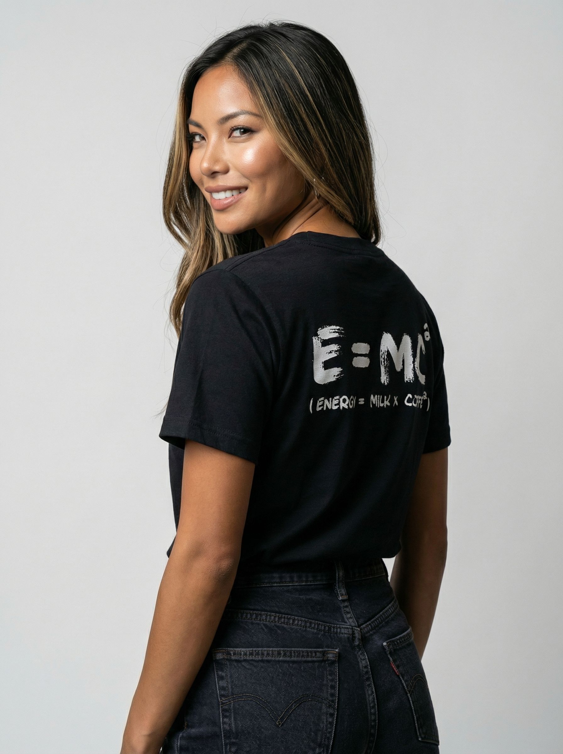 Футболка женская оверсайз MOOD, print E=MS2