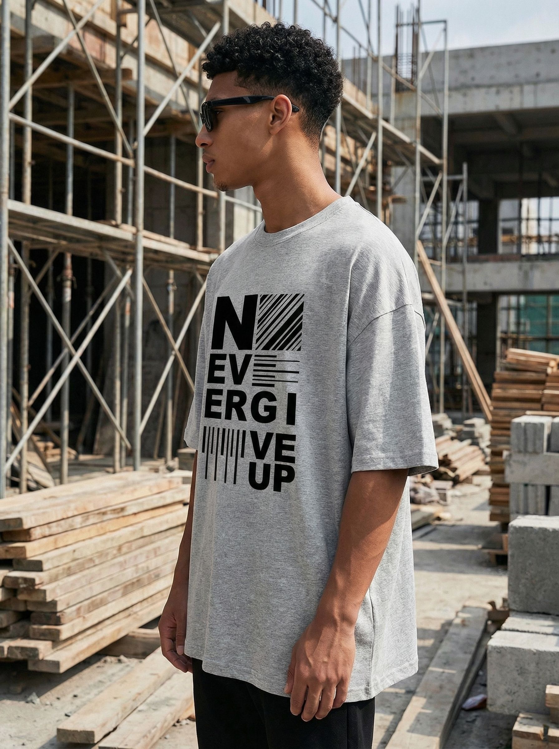 Футболка мужская оверсайз MOOD, print NG_UP