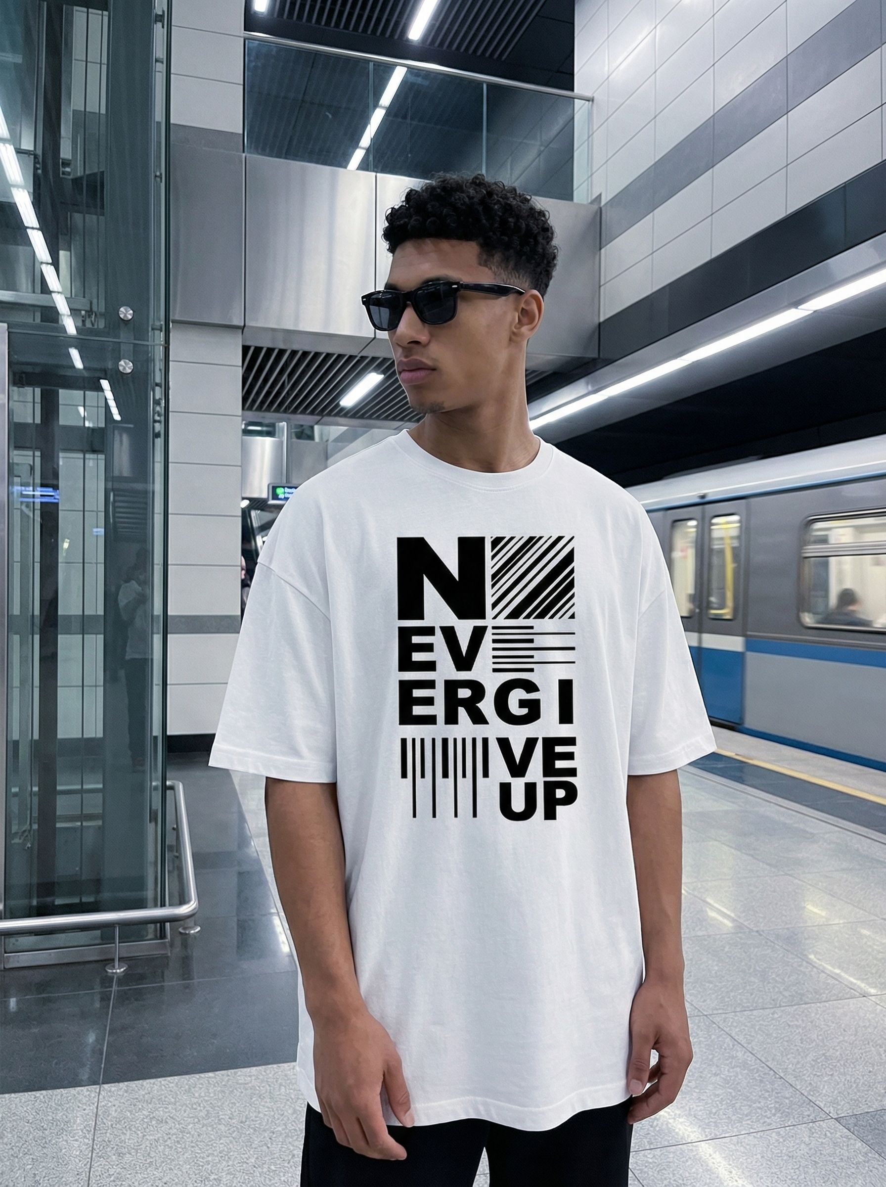 Футболка мужская оверсайз MOOD, print NG_UP