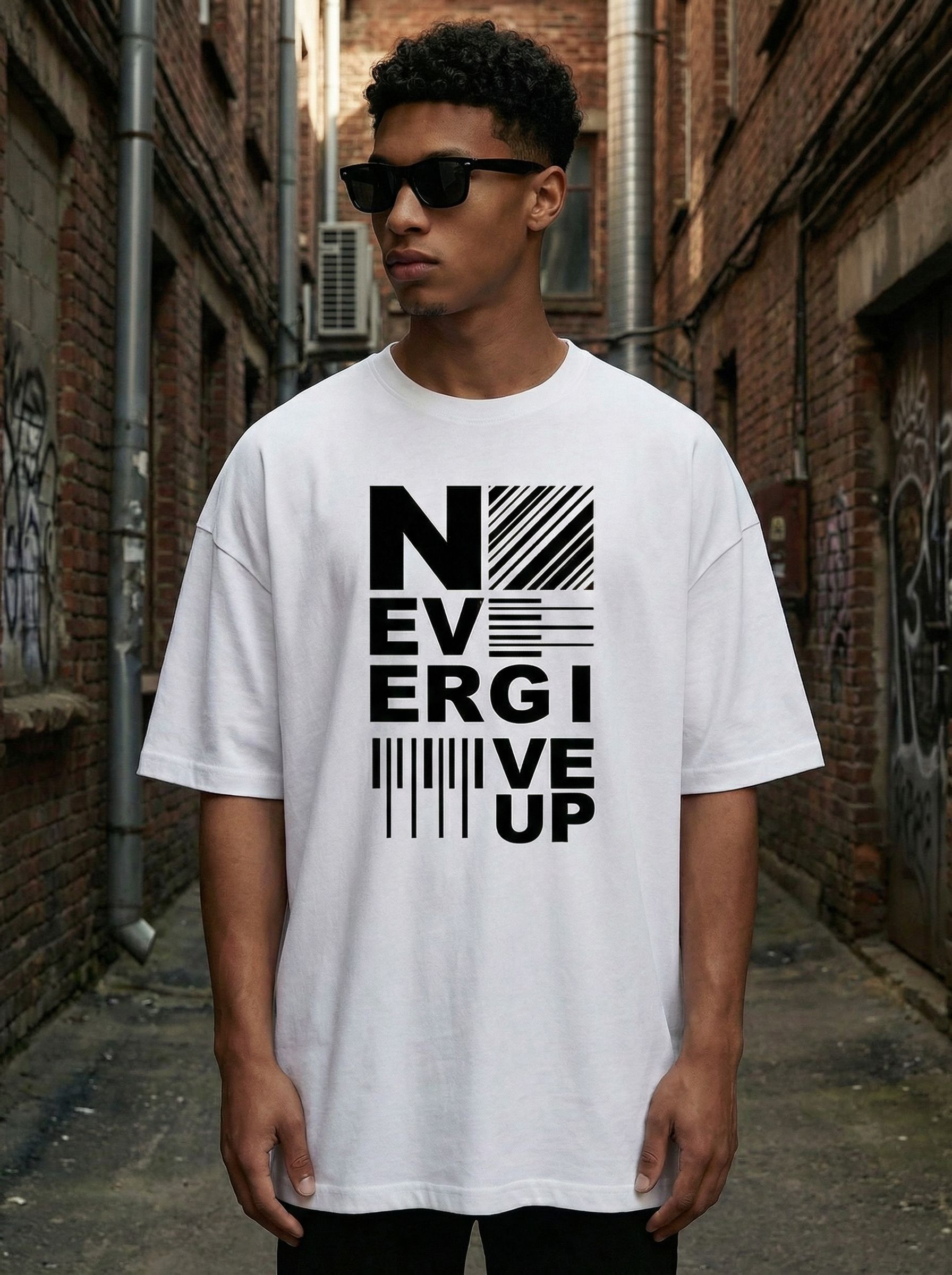 Футболка мужская оверсайз MOOD, print NG_UP