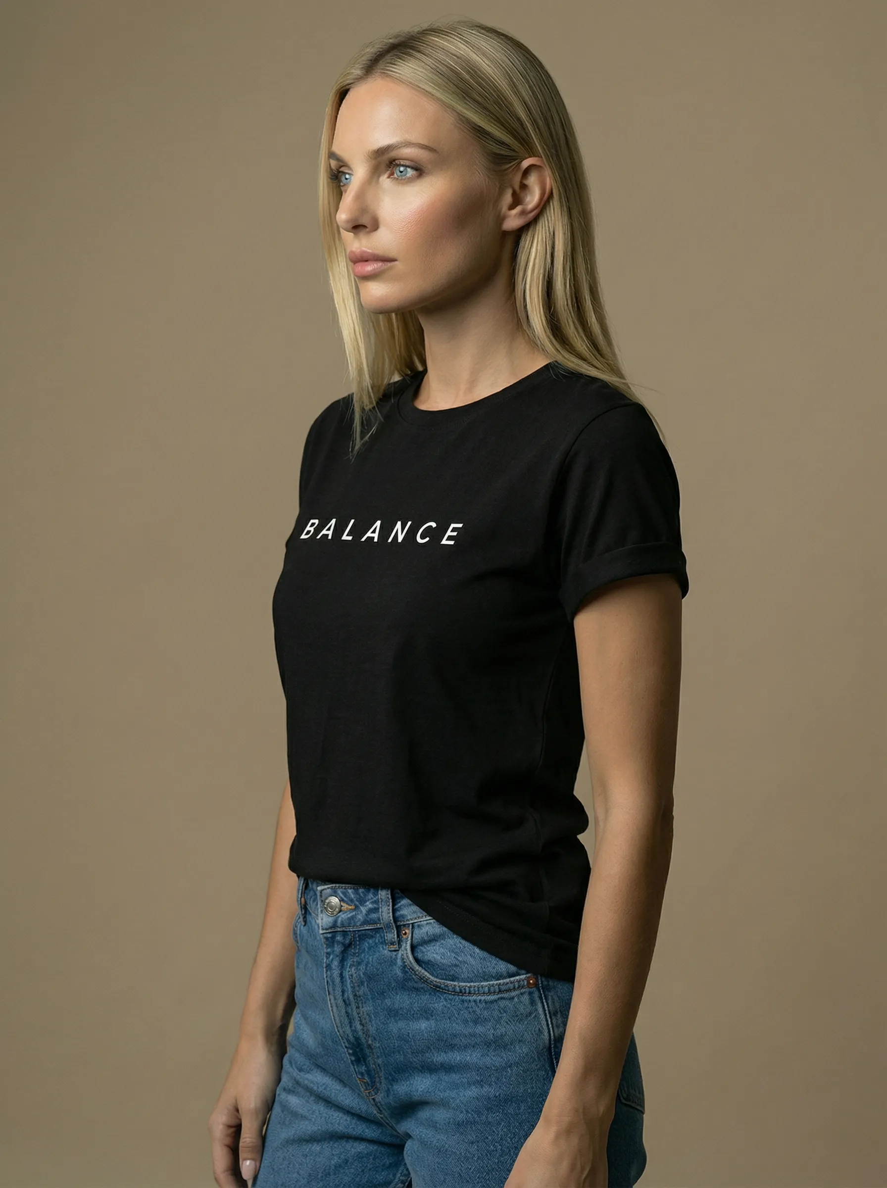 Футболка женская базовая LIME, print BALANCE