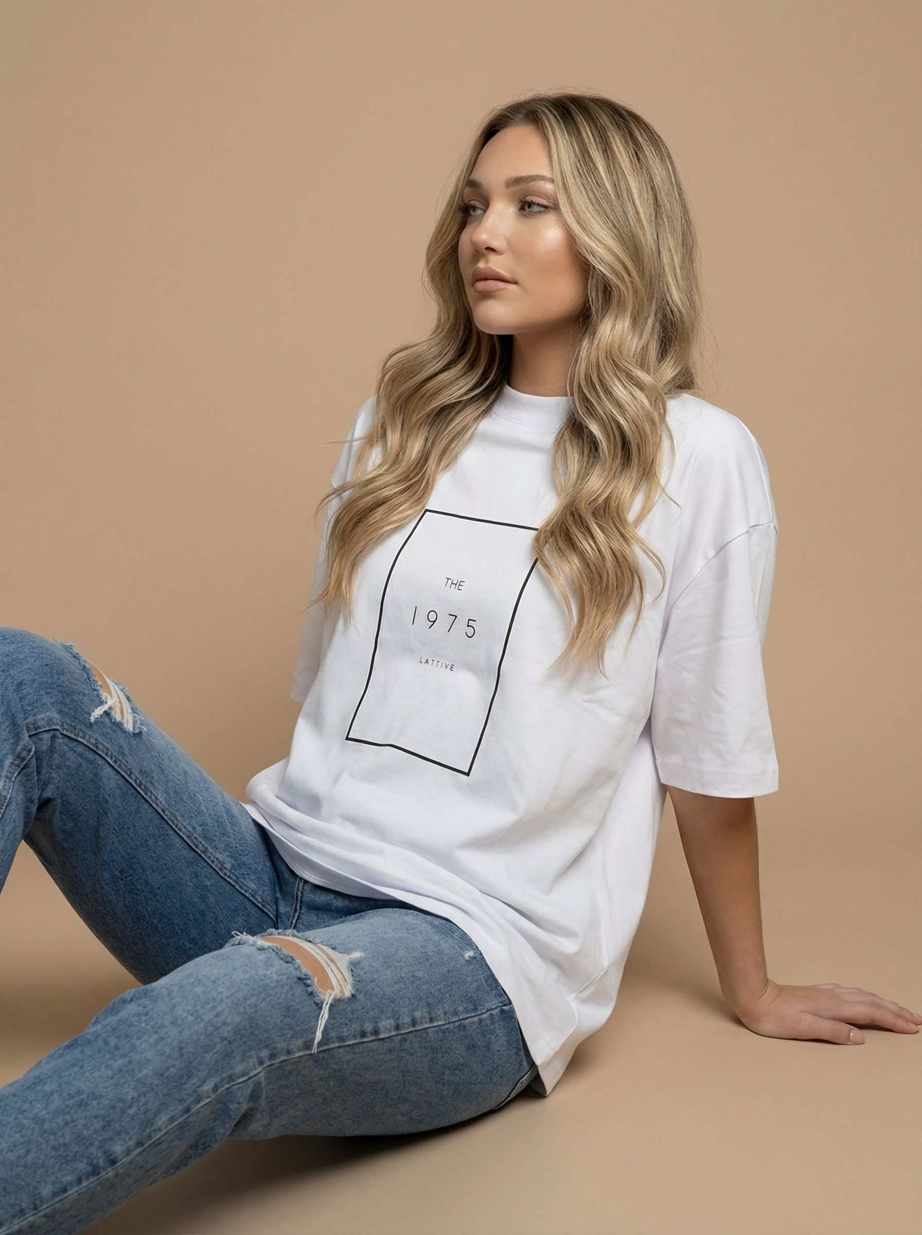 Футболка женская оверсайз MOOD, print 1975