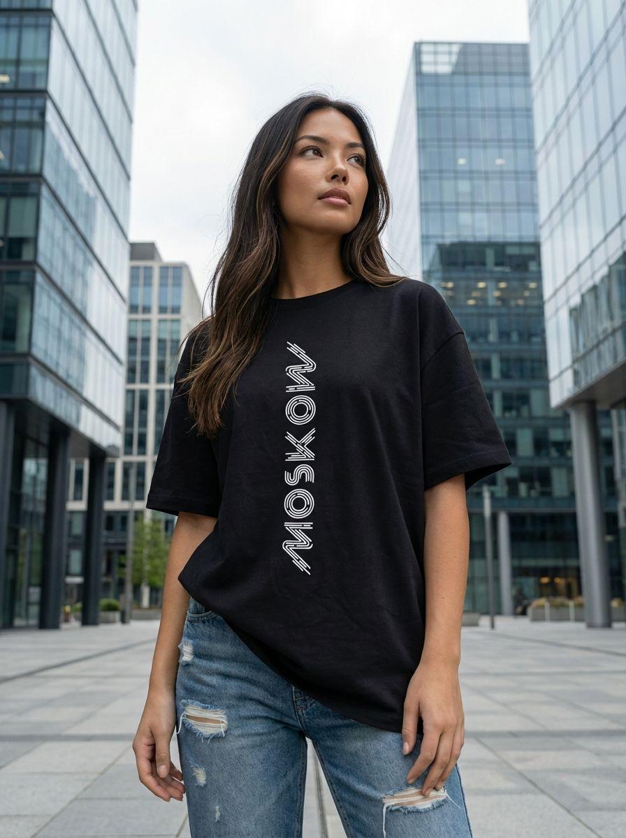 Футболка женская оверсайз MOOD, print Moskow