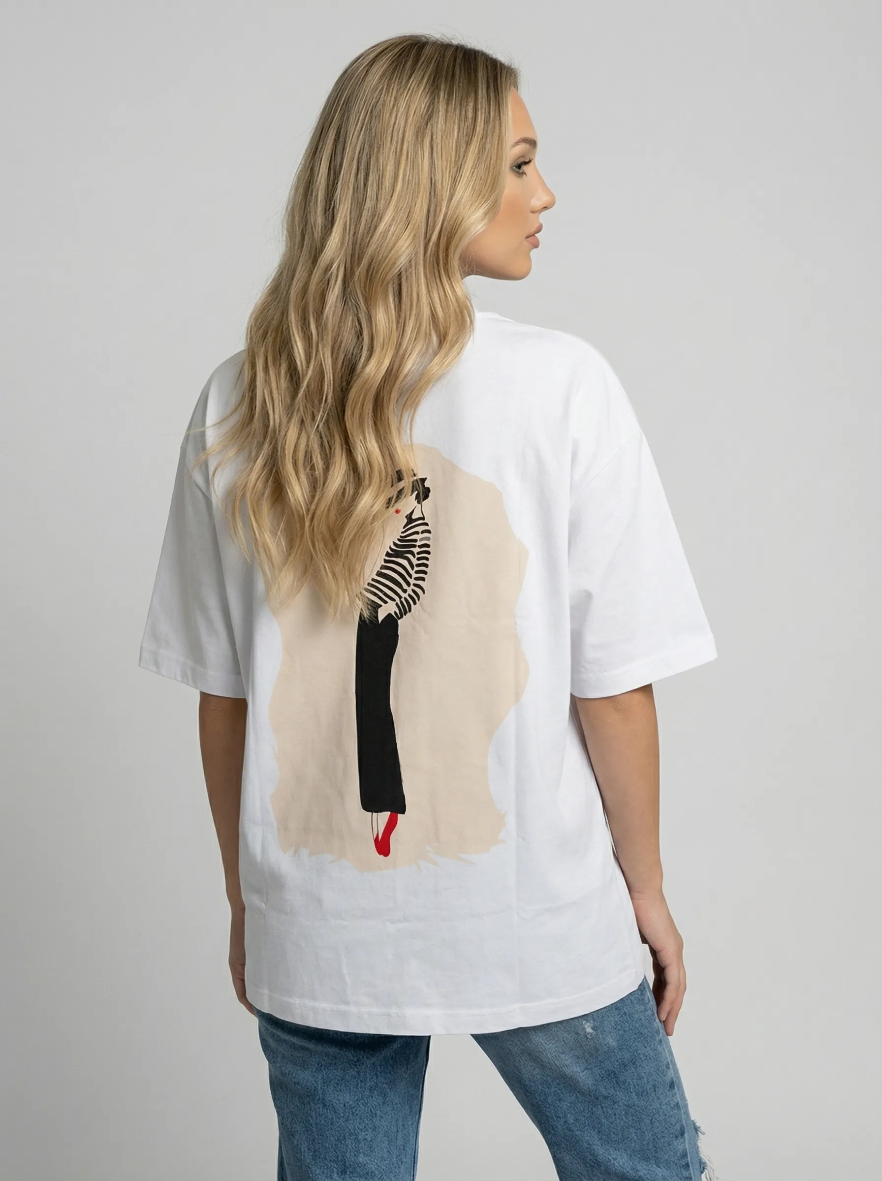 Футболка женская оверсайз MOOD, print 1975 Lady