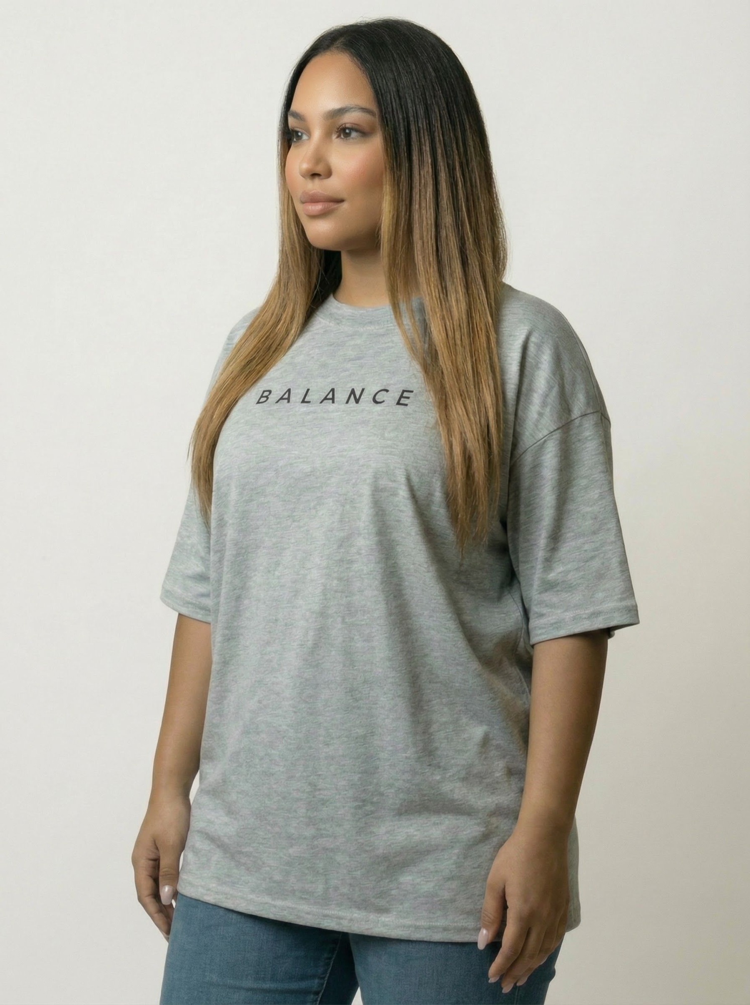 Футболка женская оверсайз MOOD, print BALANCE