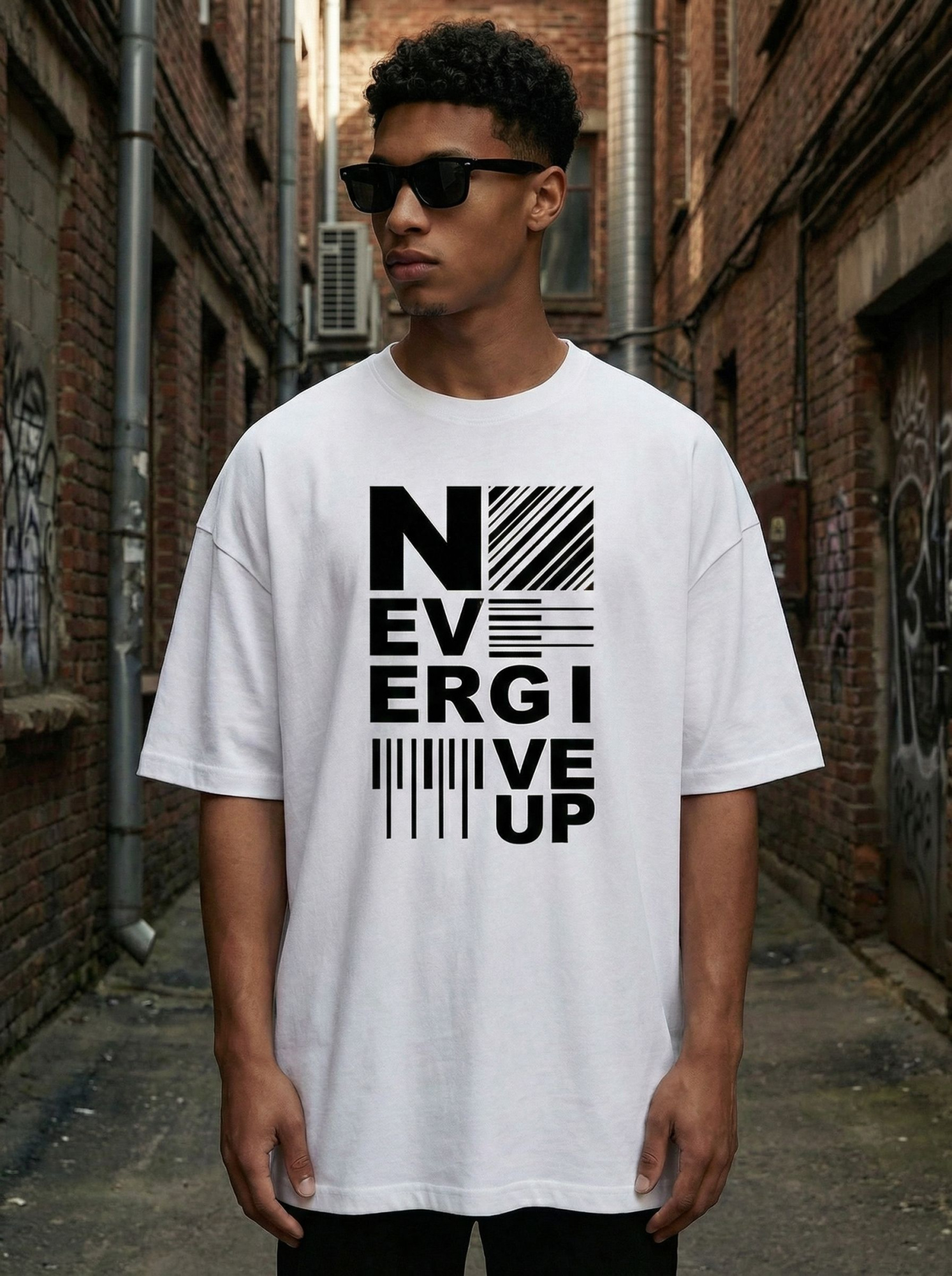 Футболка мужская оверсайз MOOD, print NG_UP