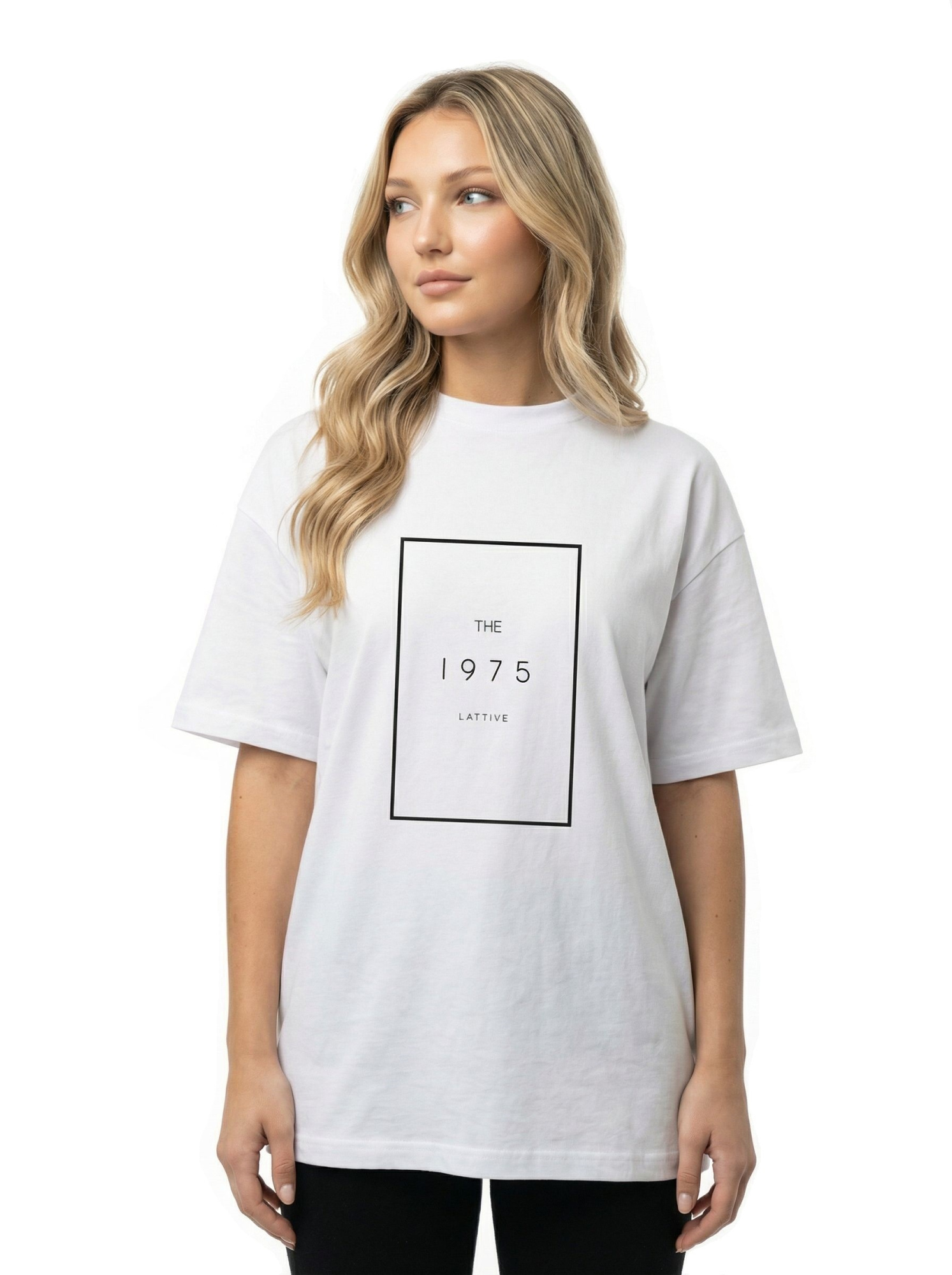 Футболка женская оверсайз MOOD, print 1975, р. 44-S