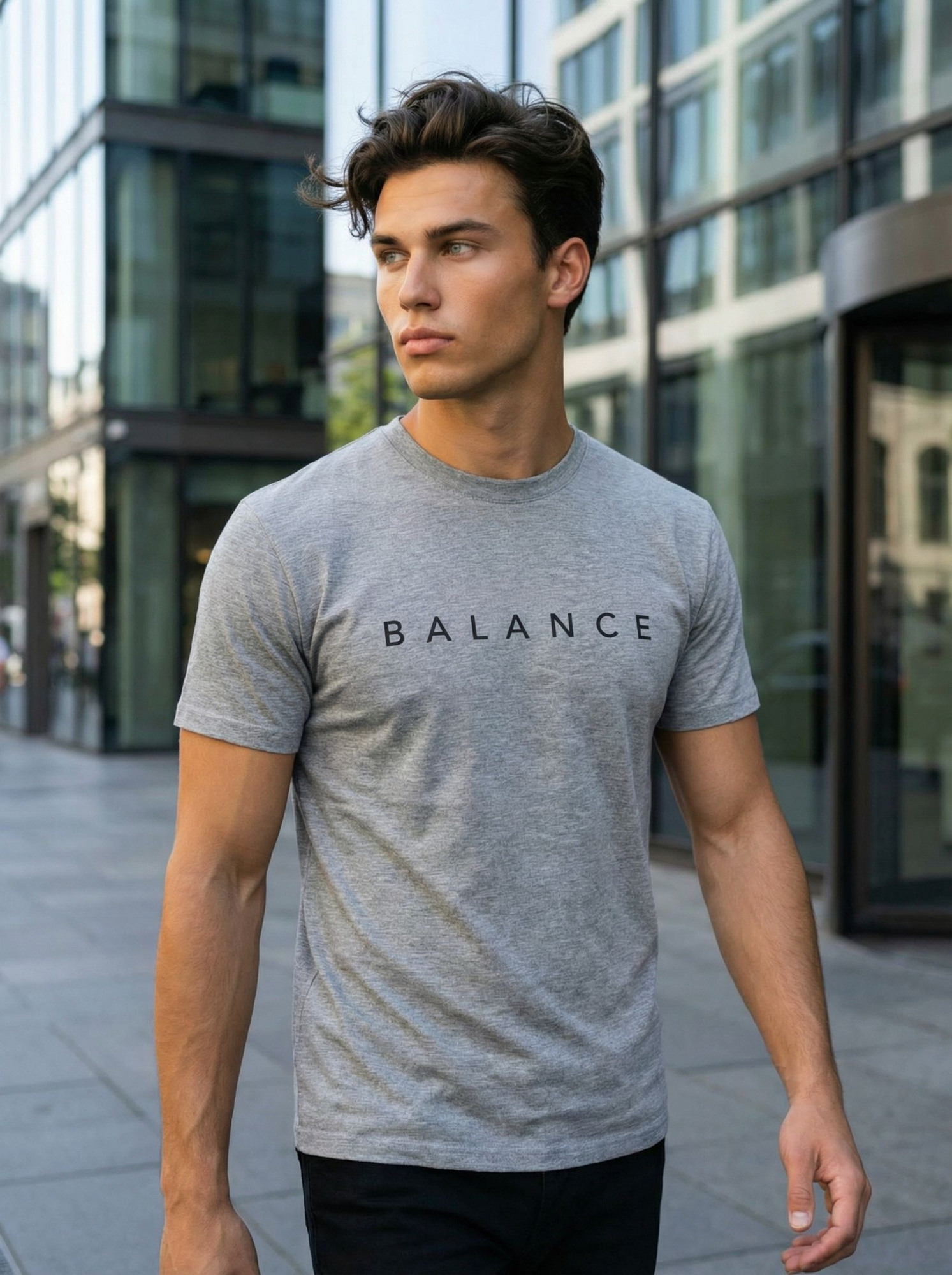 Футболка мужская базовая LIME, print BALANCE, р. 46-S